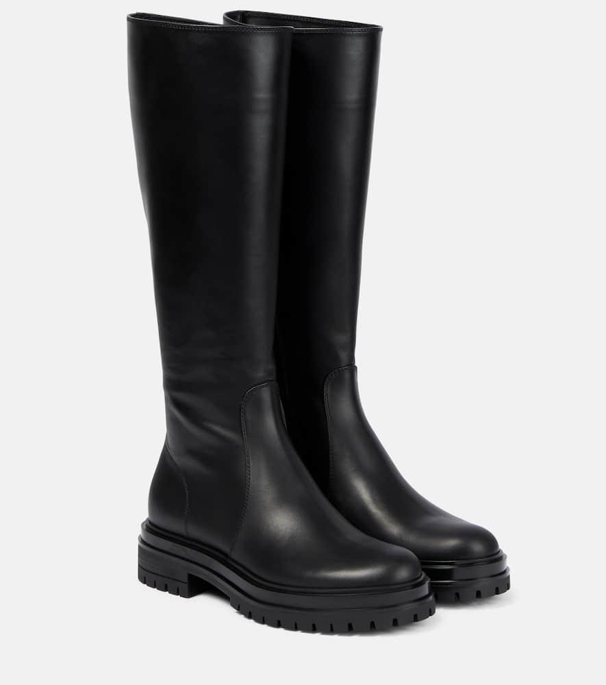 Knee-high leather boots