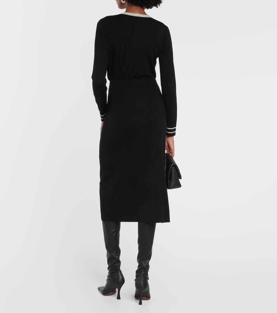 Enza virgin wool midi skirt