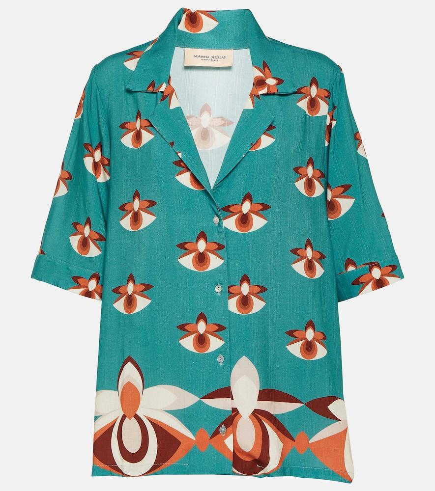 Vintage Orchid V-neck printed shirt