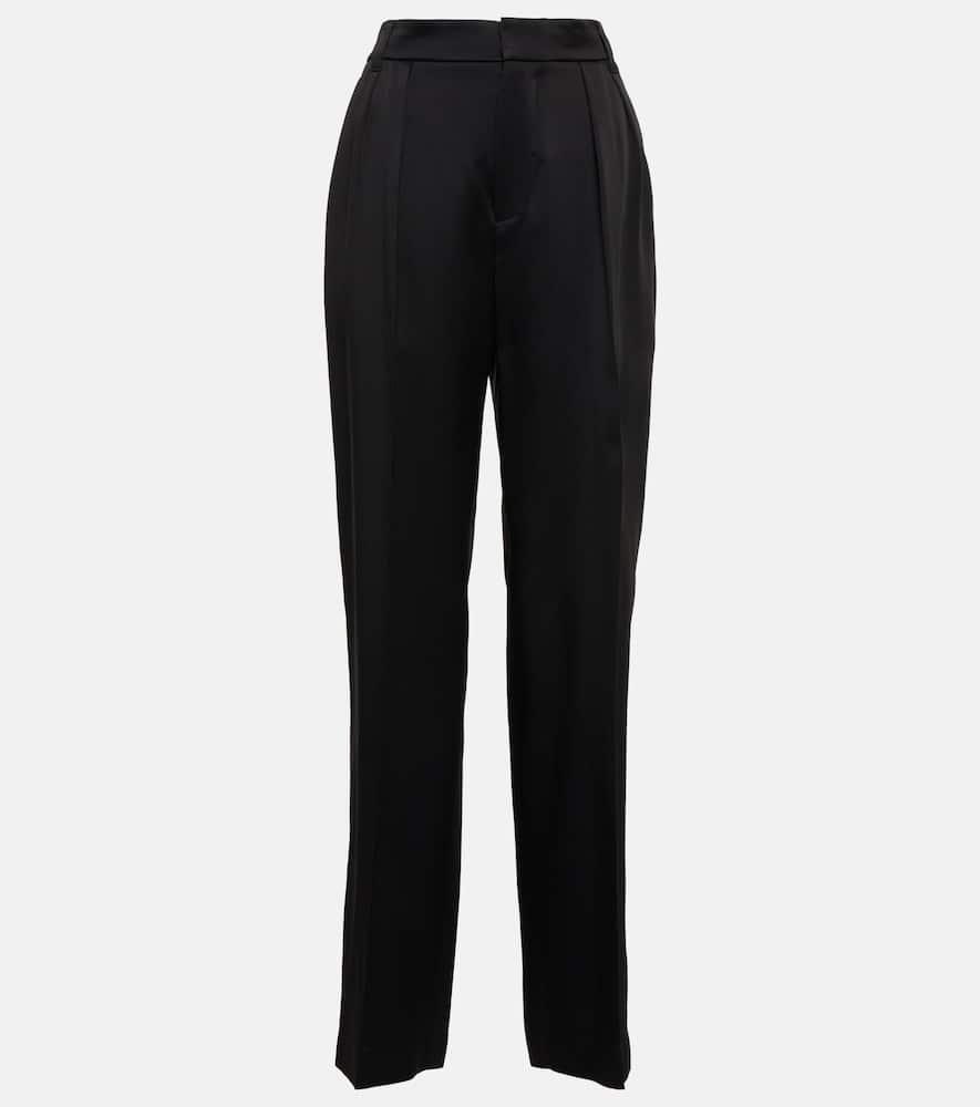 Mid-rise straight pants