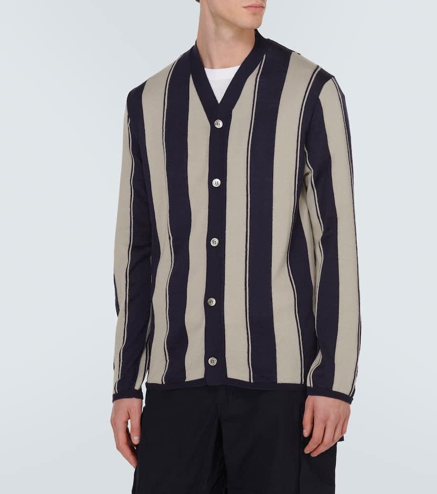 Striped jersey cardigan