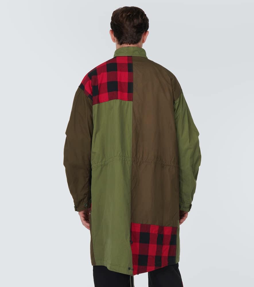 Paneled cotton-blend parka