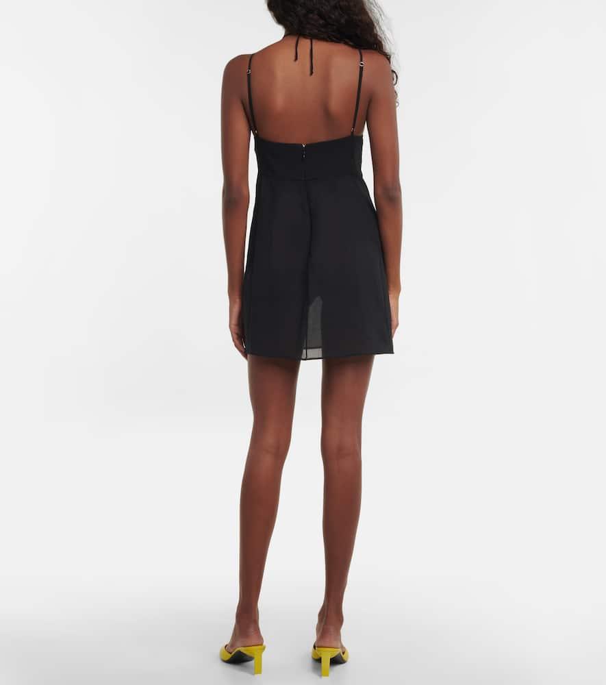 Cutout halterneck minidress