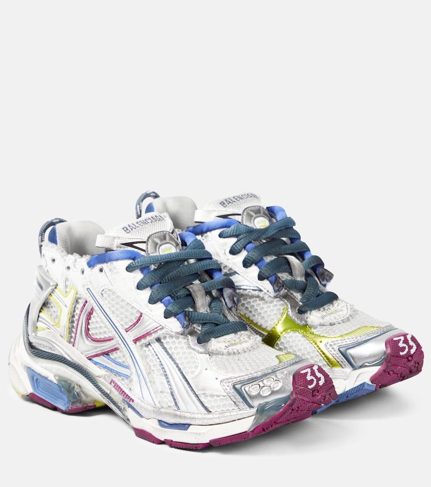 Women's Runner Sneaker  in White/blue/purple/yellow