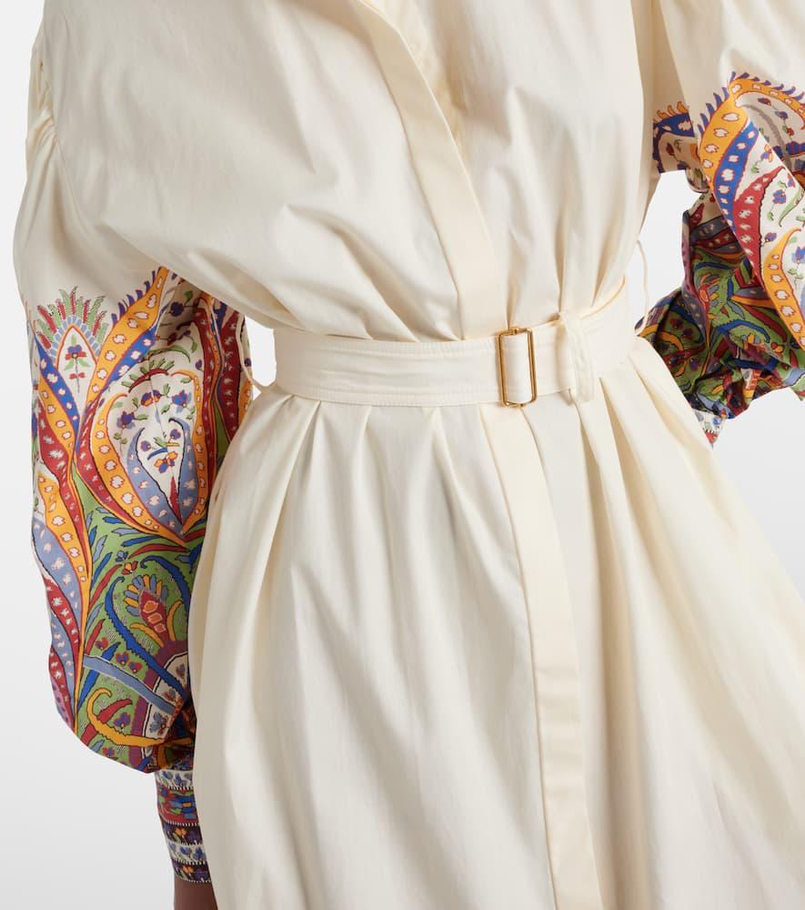 Paisley cotton poplin shirt dress