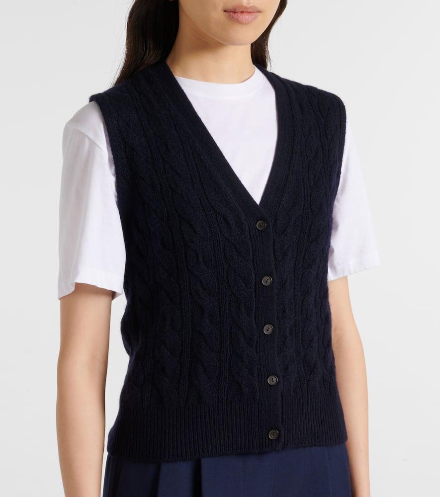 Wool and cashmere-blend vest