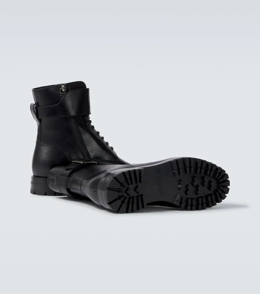 Buloko leather combat boots