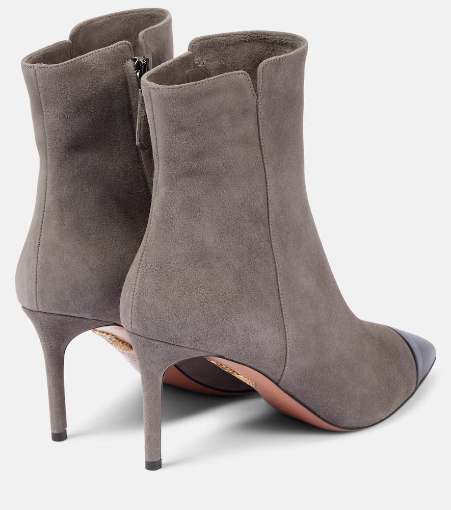 Milanese 75 suede and leather ankle boots