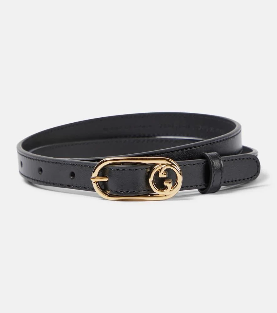 Interlocking G leather belt