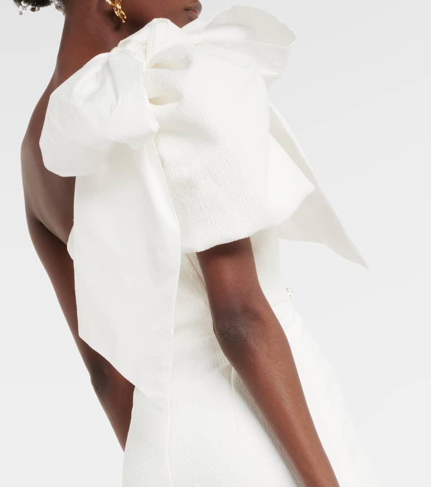 Bridal Bon Ami bow-detail midi dress