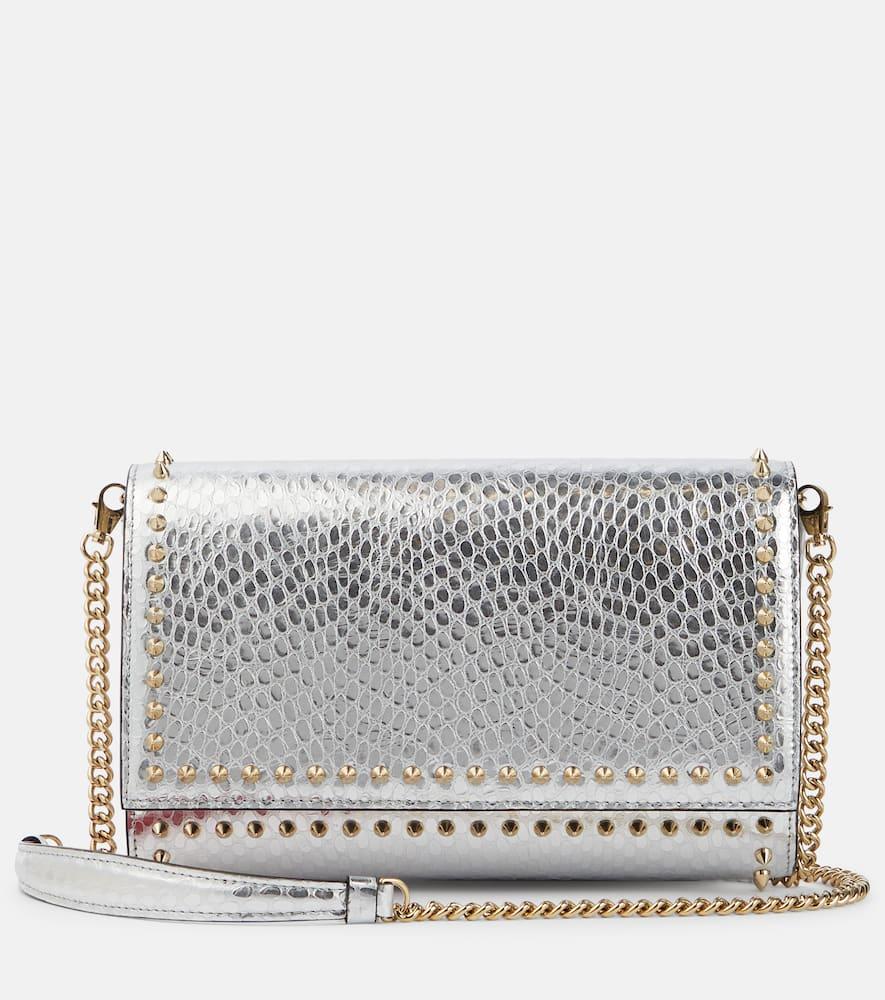 Paloma snake-effect leather clutch