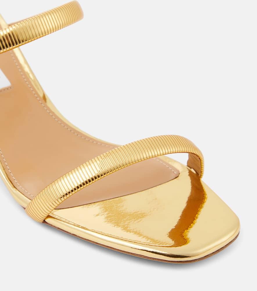 Riviera metallic faux leather mules