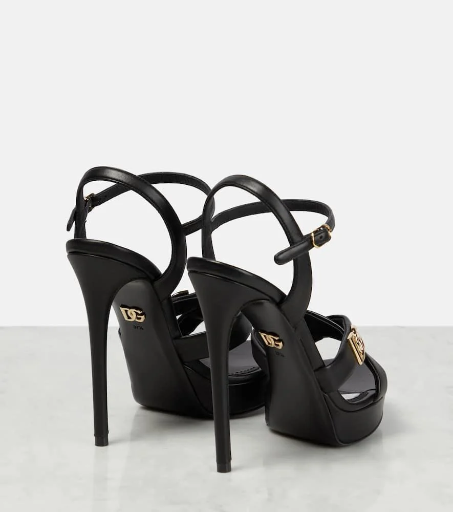 DG leather platform sandals