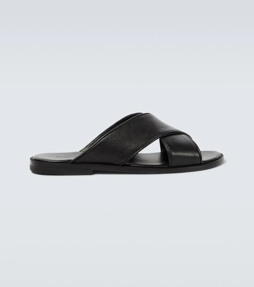 Otawi leather slides