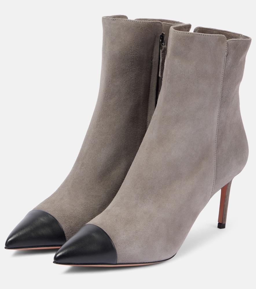 Milanese 75 suede and leather ankle boots