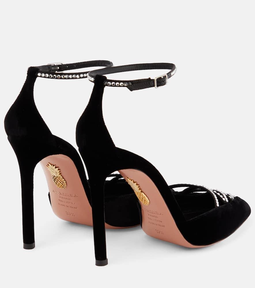 Audace Crystal 105 velvet pumps