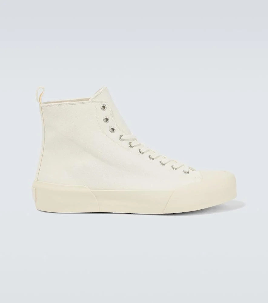 High-top canvas sneakers