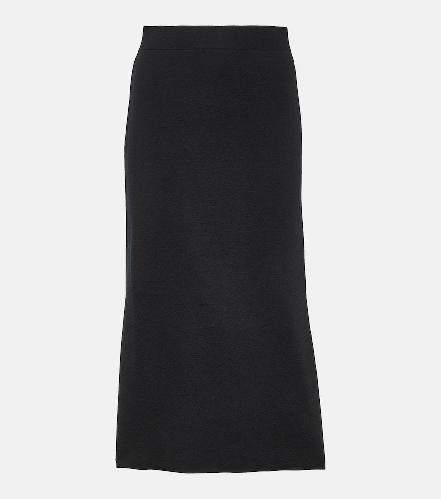 Enza virgin wool midi skirt