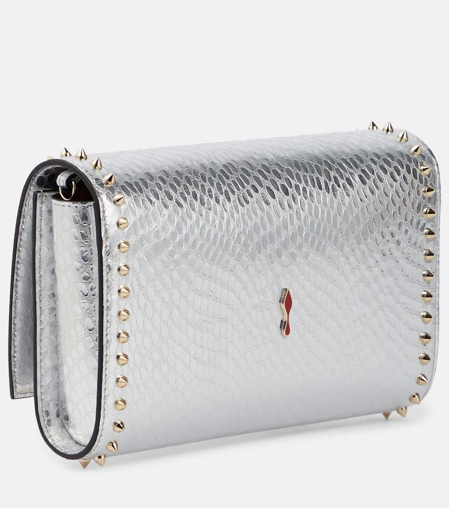 Paloma snake-effect leather clutch