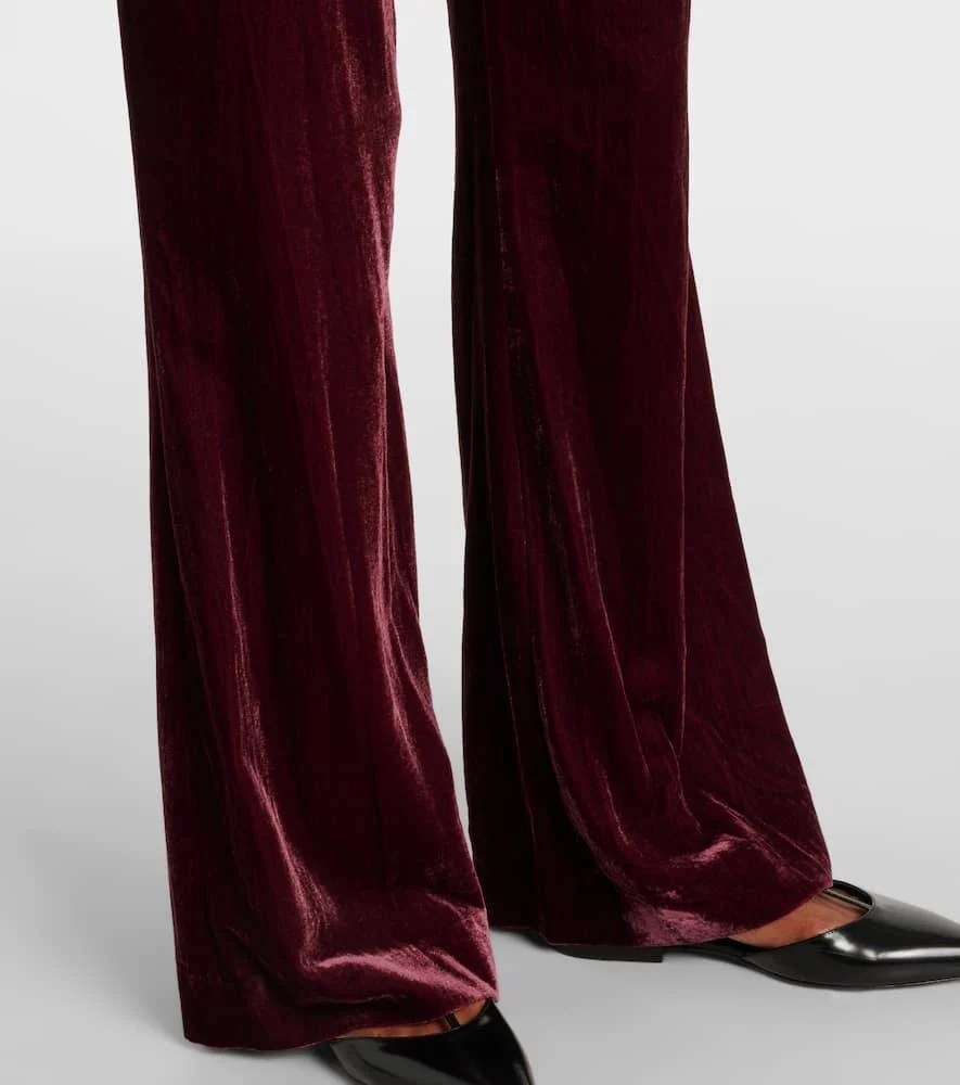 Lebone high-rise velvet flared pants