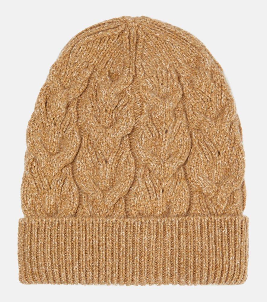 Cable-knit cashmere beanie