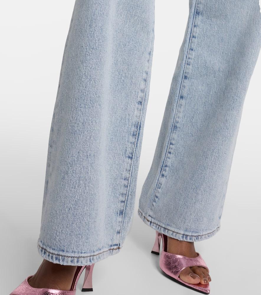 High-rise straight-leg jeans