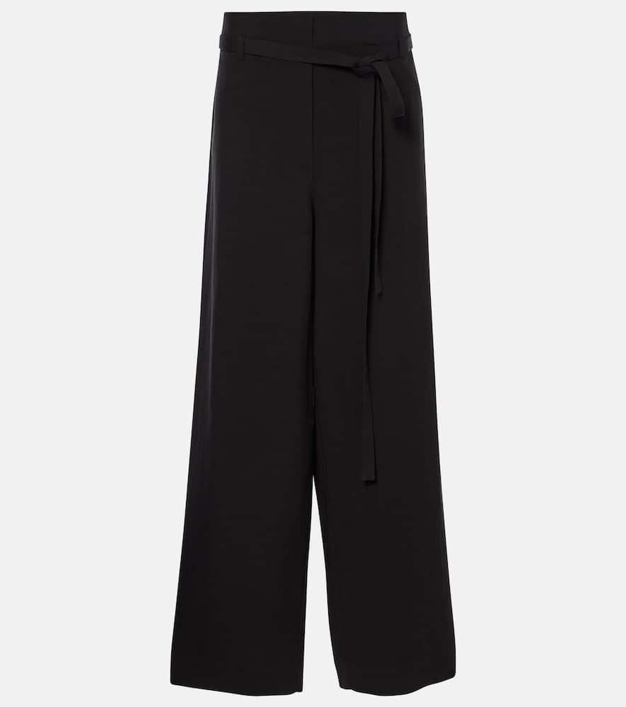 Tie-detail wide-leg pants