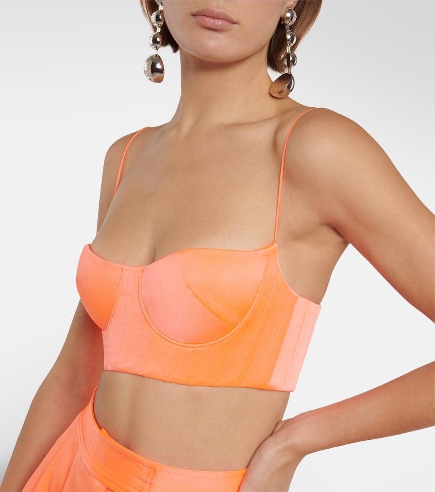 Hart satin crepe bralette