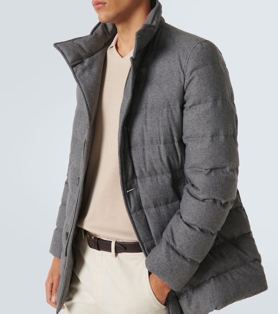 Cashmere-blend puffer jacket