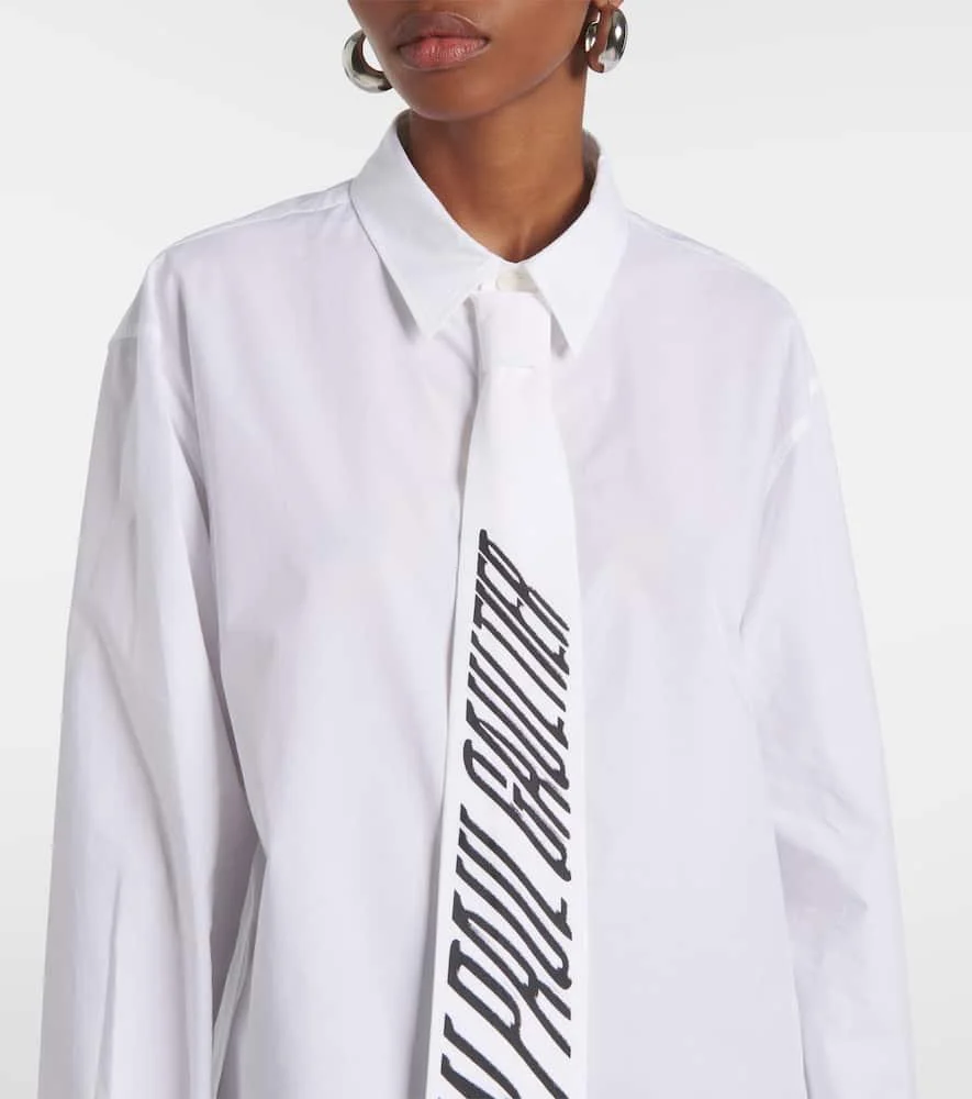 Logo cotton poplin shirt