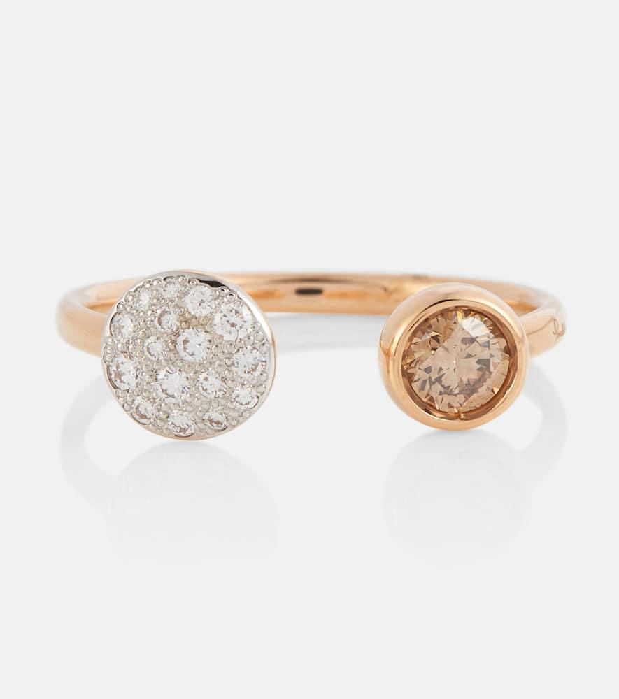 Sabbia 18kt rose gold ring with diamonds