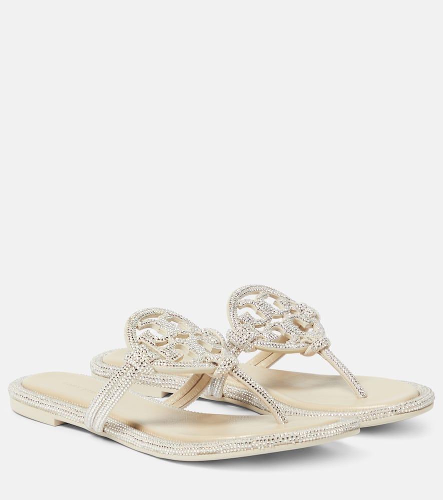 Miller crystal-embellished thong sandals