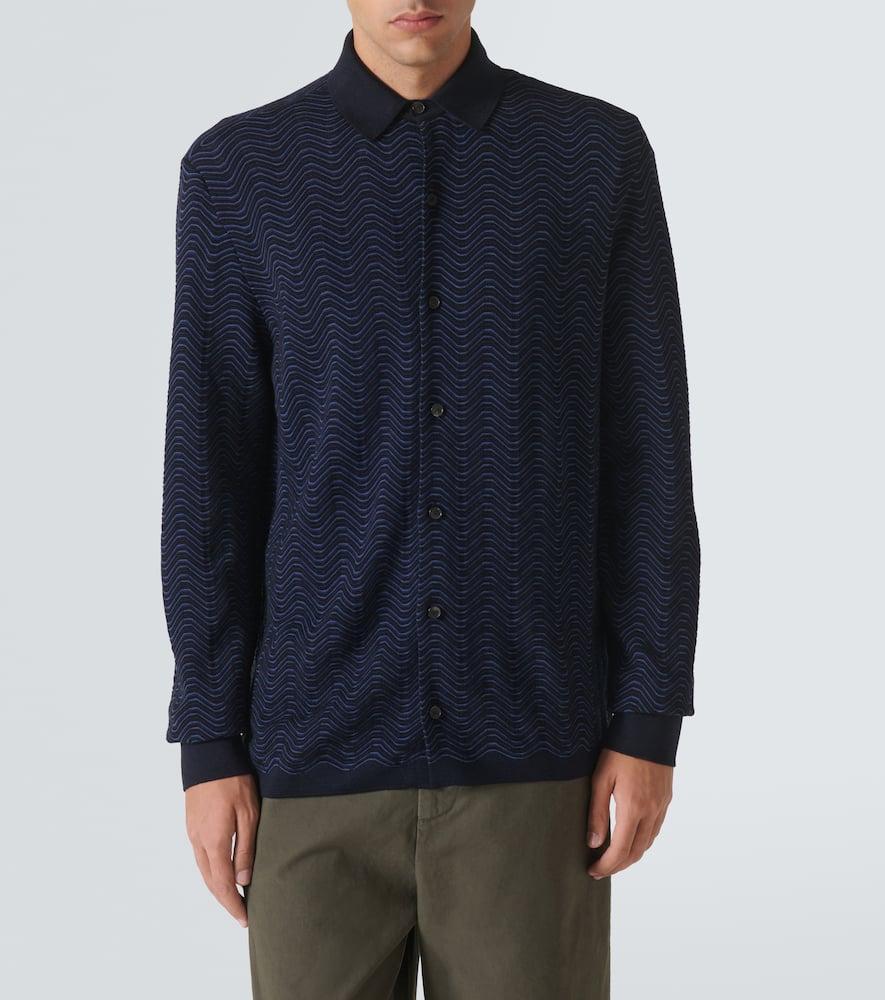 Jacquard wool-blend shirt