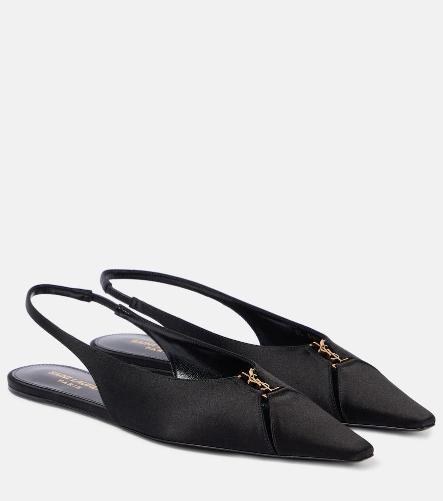 Babylone Satin Slingback Ballerina Flats