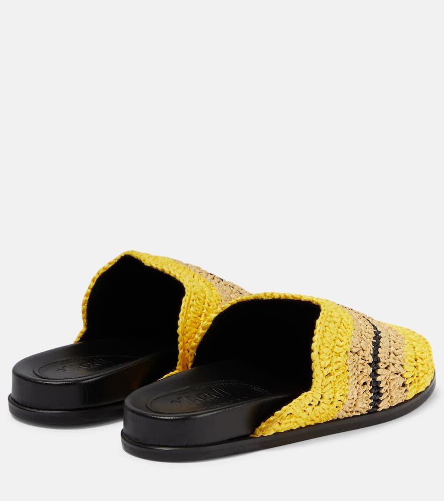 x No Vacancy Inn Fussbett raffia-effect slides