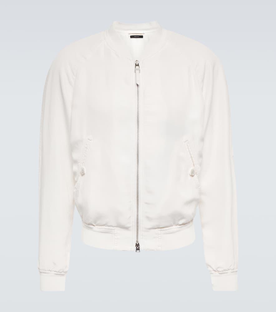 Silk bomber jacket