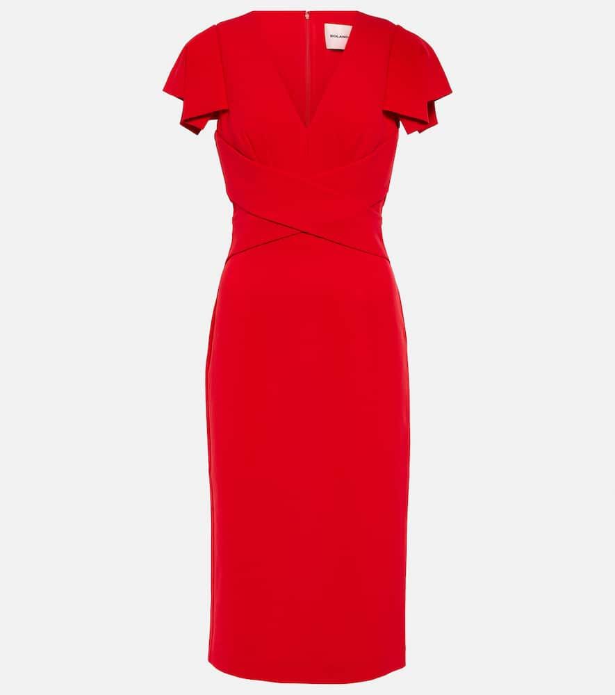 V-neck midi dress