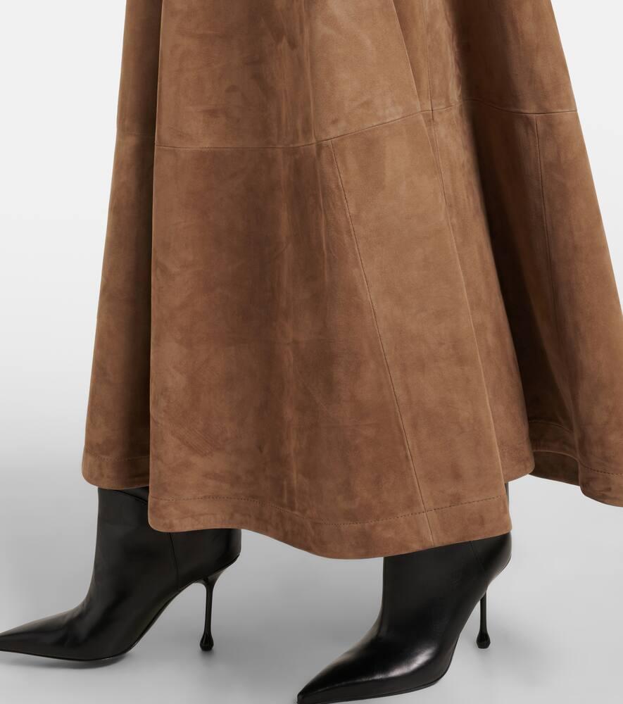 Varda suede midi skirt