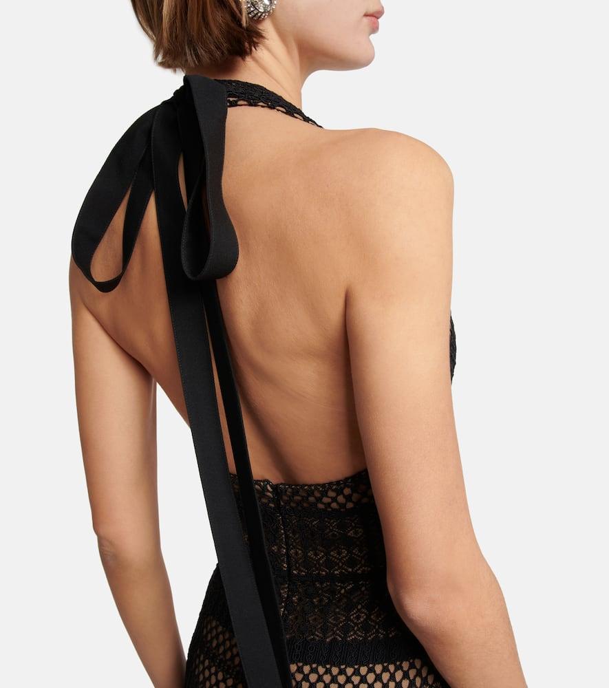 Macramé halter-neck gown