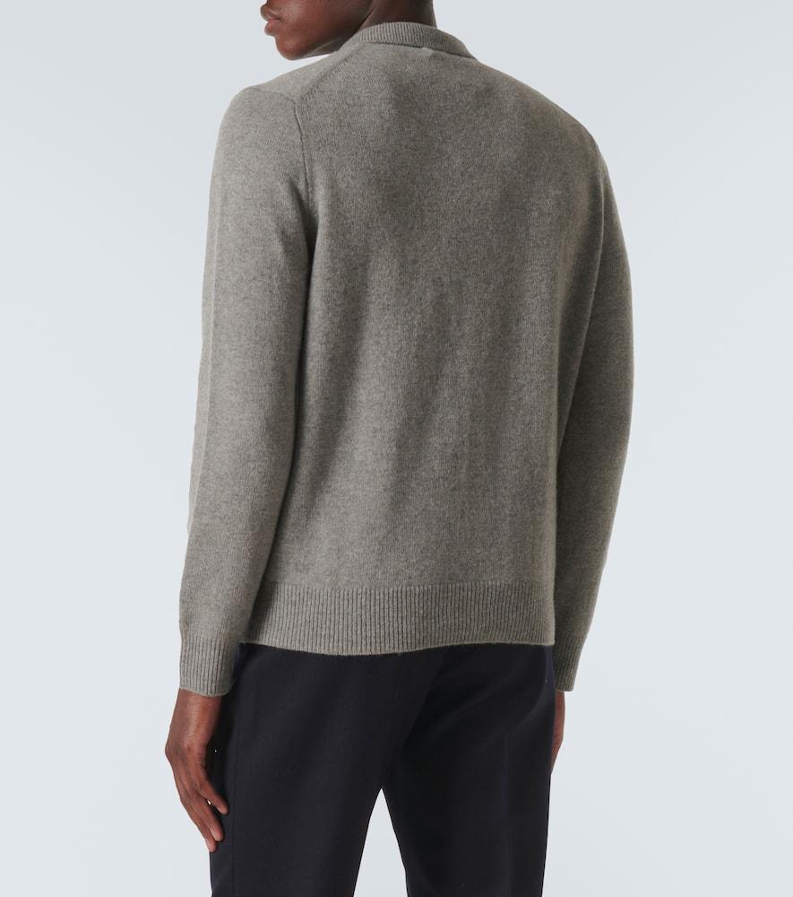 Wool and cashmere polo sweater