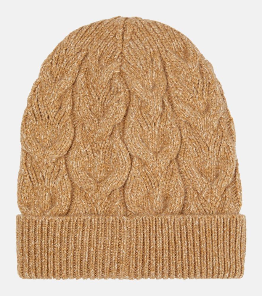 Cable-knit cashmere beanie