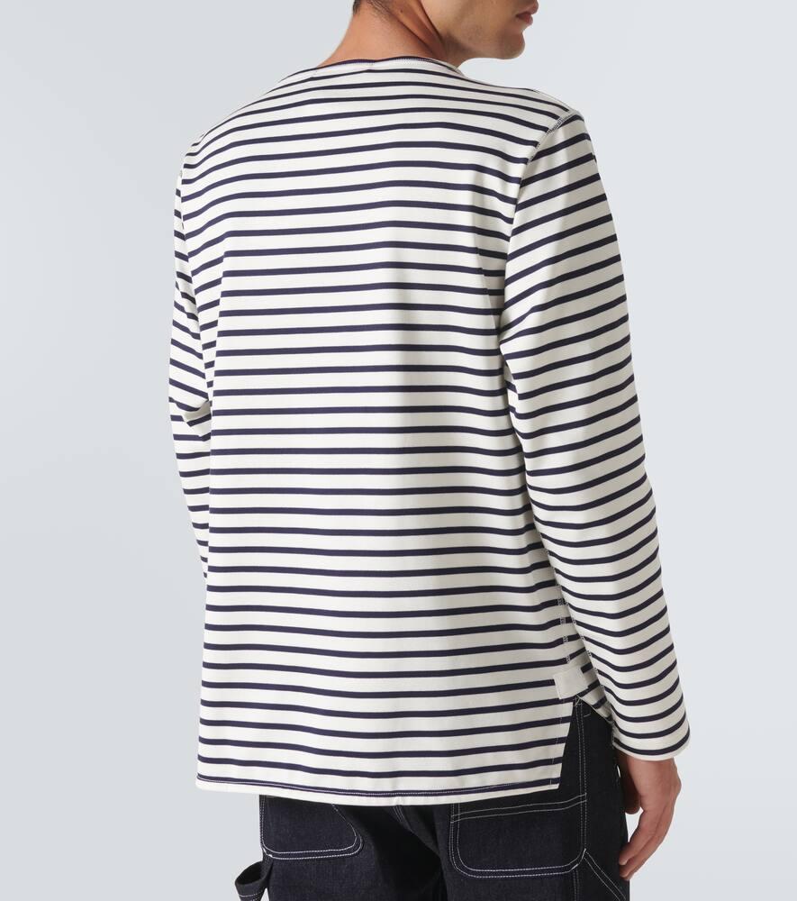 Striped cotton-blend T-shirt