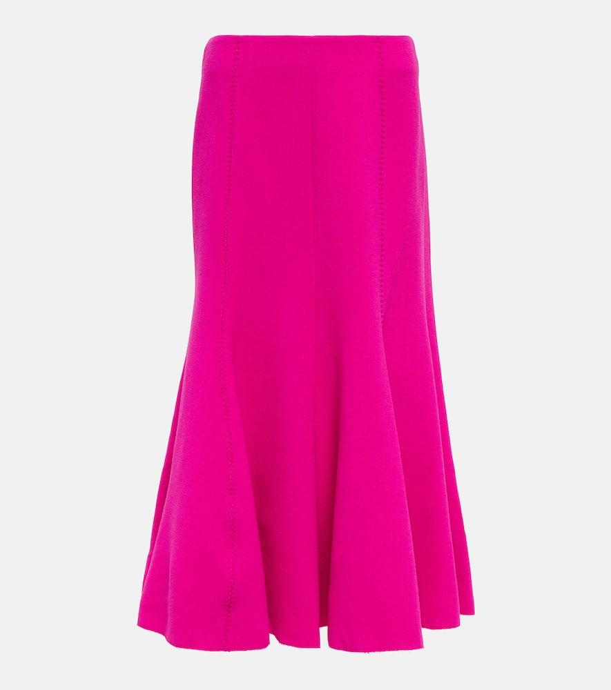 High-rise virgin wool maxi skirt