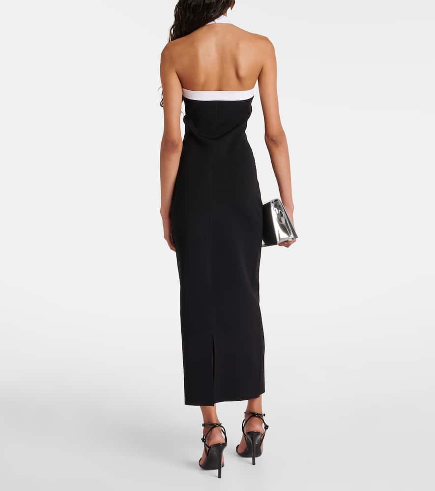 Halterneck midi dress