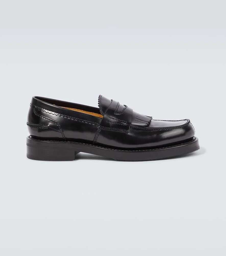 Leather penny loafers