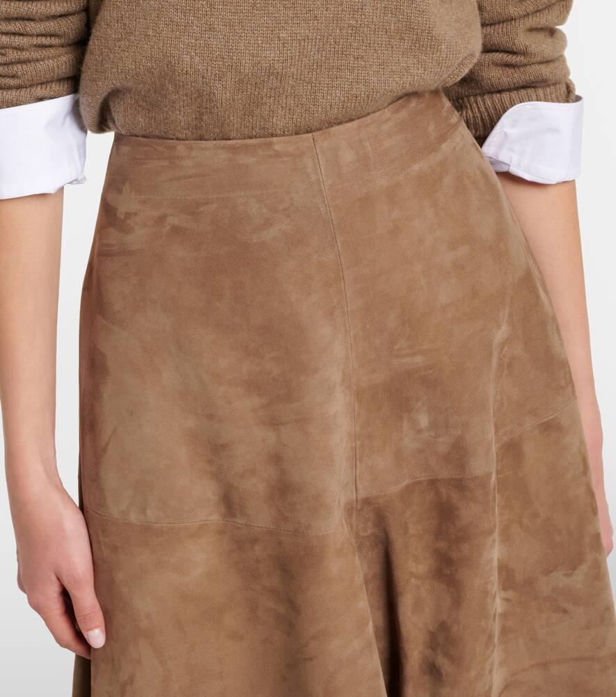 Varda suede midi skirt