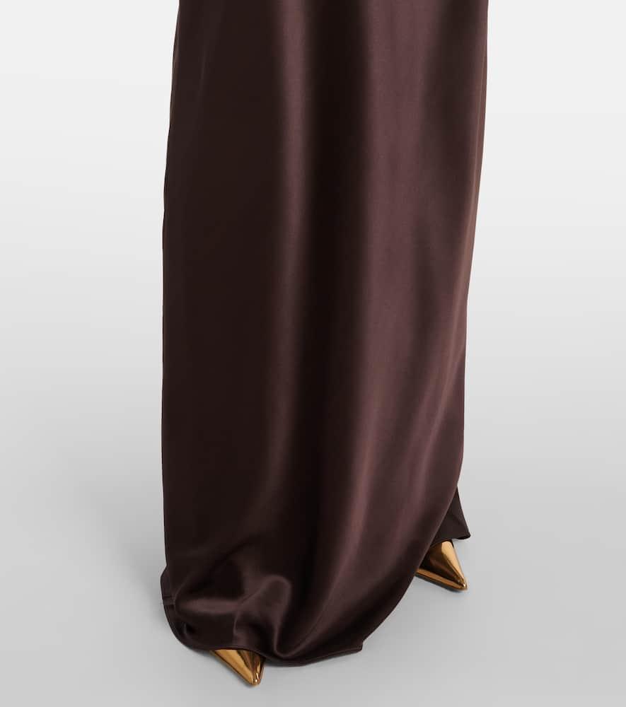 Alberta silk-blend satin maxi dress