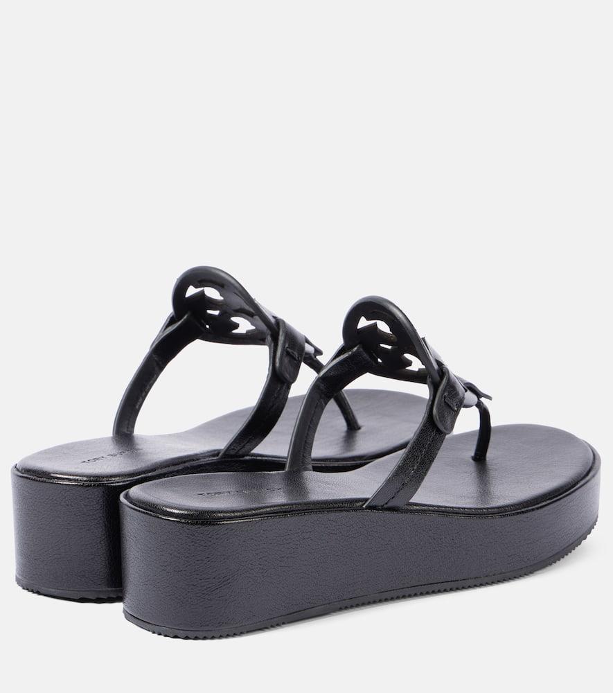 Miller leather platform thong sandals