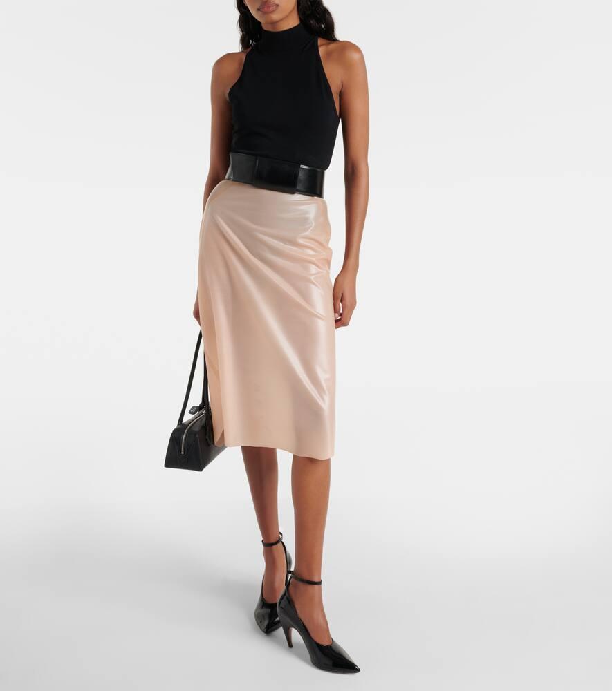 High-rise pencil skirt