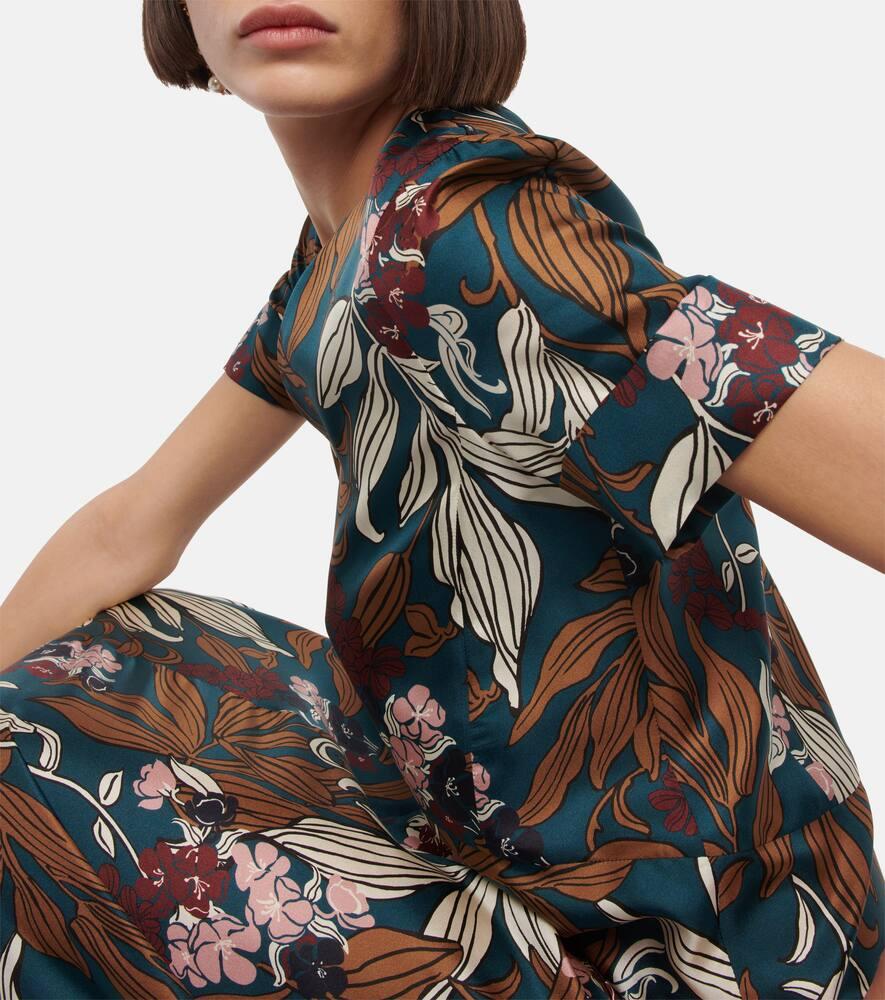 Paolo floral silk midi dress